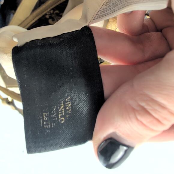 Dereon Vintage Y2K Fleur-Di-Lis Tote Handbag Brown/Gold Glam Hip Hop - Picture 8 of 13